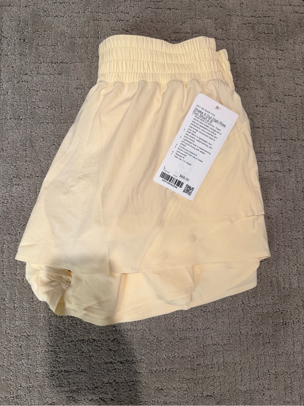 Lululemon Butter Cream Shake it Out HR Short 2.5" - Picture 2 of 3